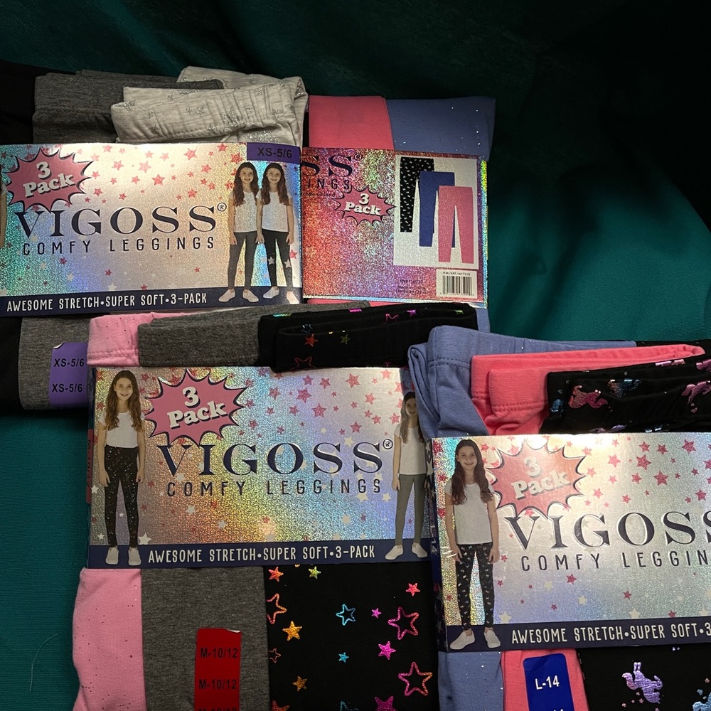 Comfy Leggings for girls 3 pack large